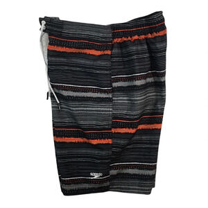 SH221 Mens SPEEDO Brand Striped Beach Lined Swim Trunks M